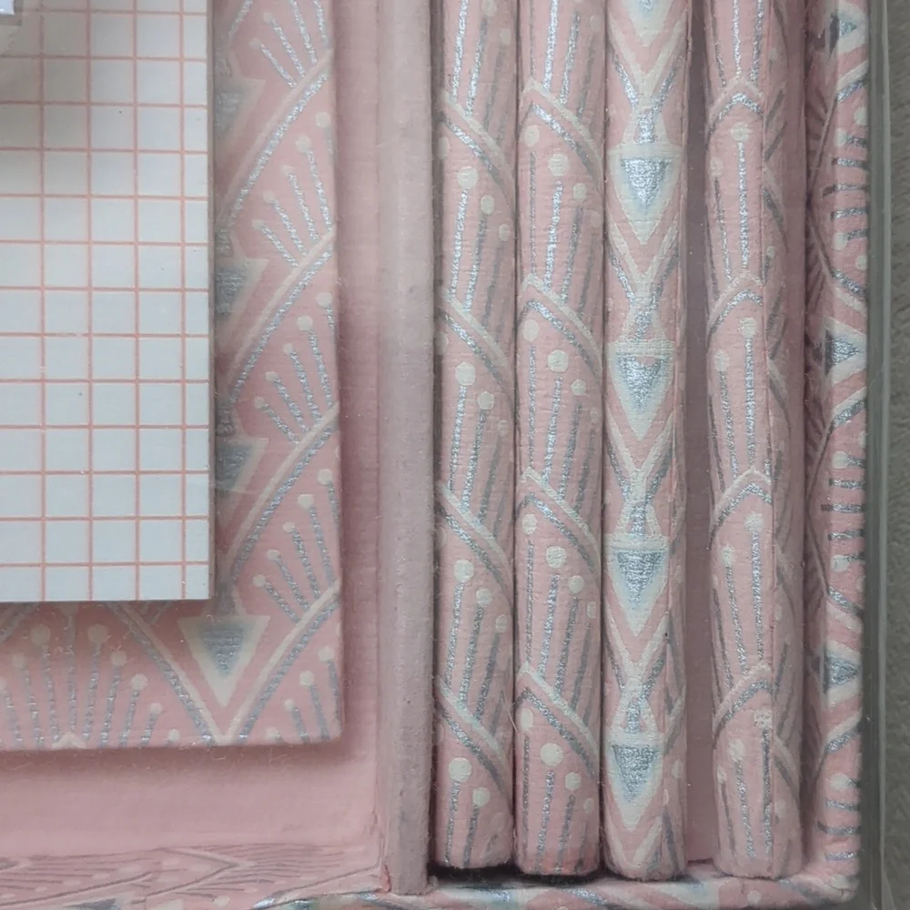 NWT PAPER SOURCE BLUSH OFFICE SET